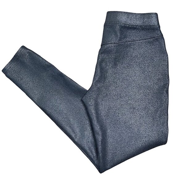 ABERCROMBIE & FITCH Black Metallic Faux Leather Leggings - Size XS - Picture 1 of 6